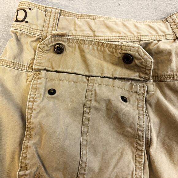 Vintage Ecko Unltd Cargo Shorts Mens 40 RARE Camo Pocket Beige Utility Raw Uncut - Picture 11 of 12